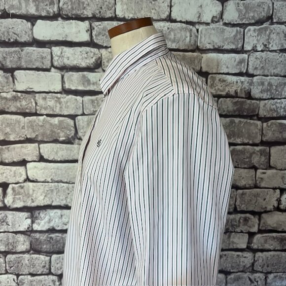 Lauren Ralph Lauren White & Black Pinstripe Non Iron Blouse Size XL - Picture 4 of 8